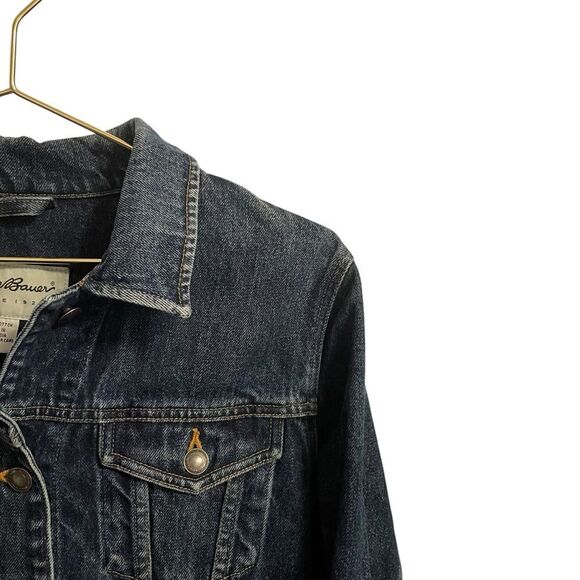 Eddie Bauer Button Down Denim Jean Jacket Cotton Size Large - Picture 3 of 6